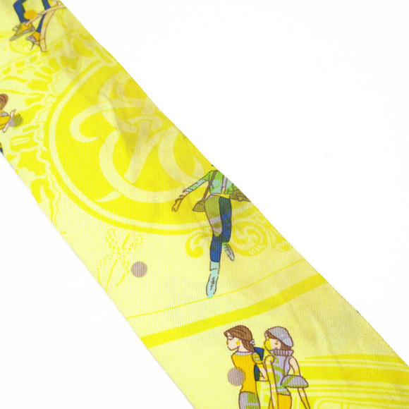 Hermes HERMES Scarf/Muffler Silk Yellow Women's t19444a - Picture 4 of 5